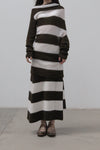 SWAYING/KNIT Mohair Striped Skirt SW212XZ01